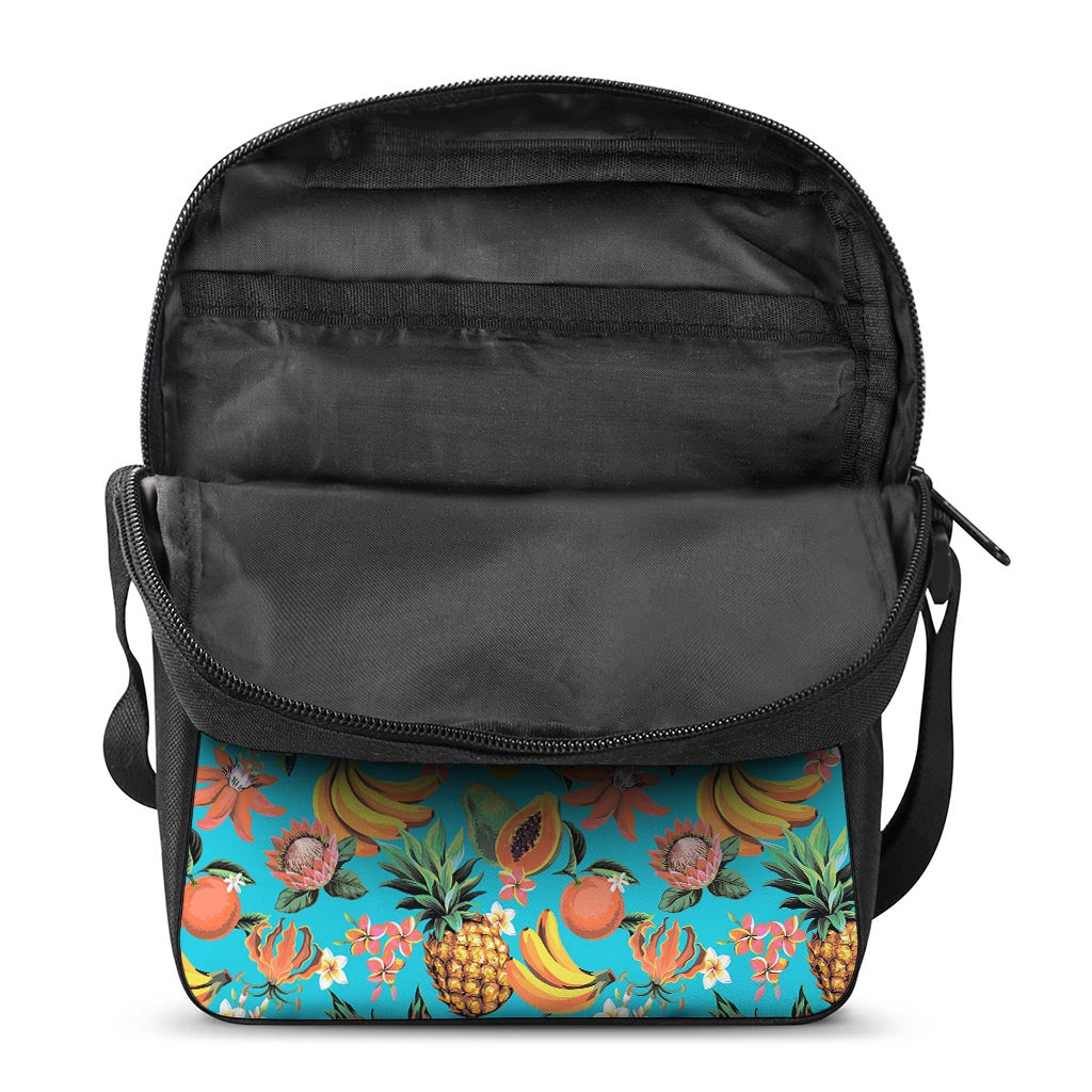 Vintage Tropical Fruits Pattern Print Rectangular Crossbody Bag