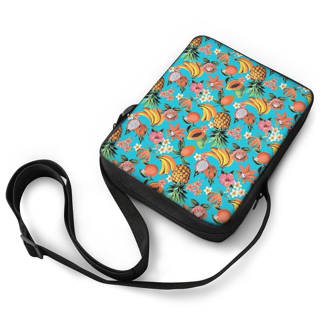 Vintage Tropical Fruits Pattern Print Rectangular Crossbody Bag