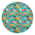 Vintage Tropical Fruits Pattern Print Round Blanket