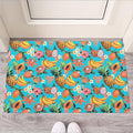 Vintage Tropical Fruits Pattern Print Rubber Doormat