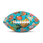 Vintage Tropical Fruits Pattern Print Rugby Ball