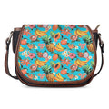 Vintage Tropical Fruits Pattern Print Saddle Bag