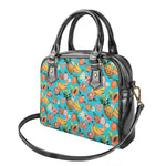 Vintage Tropical Fruits Pattern Print Shoulder Handbag