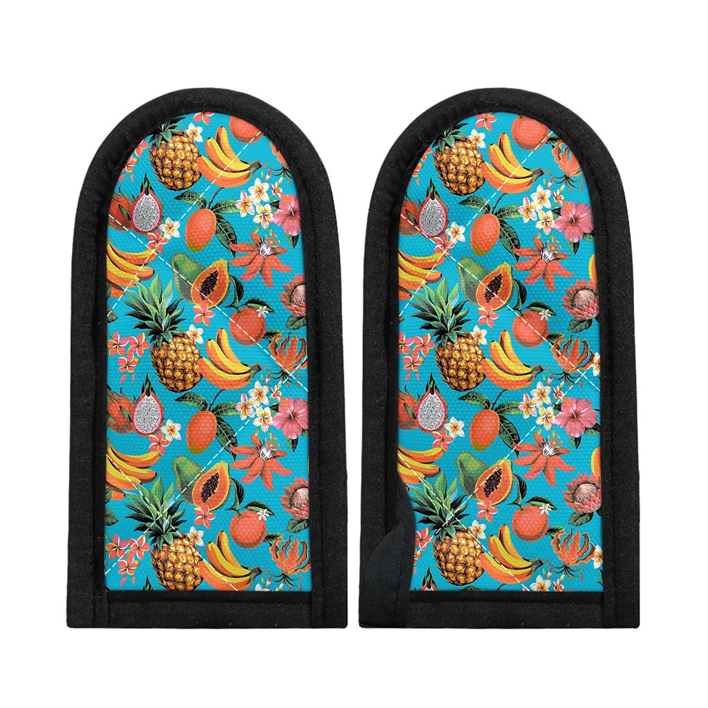 Vintage Tropical Fruits Pattern Print Skillet Handle Cover