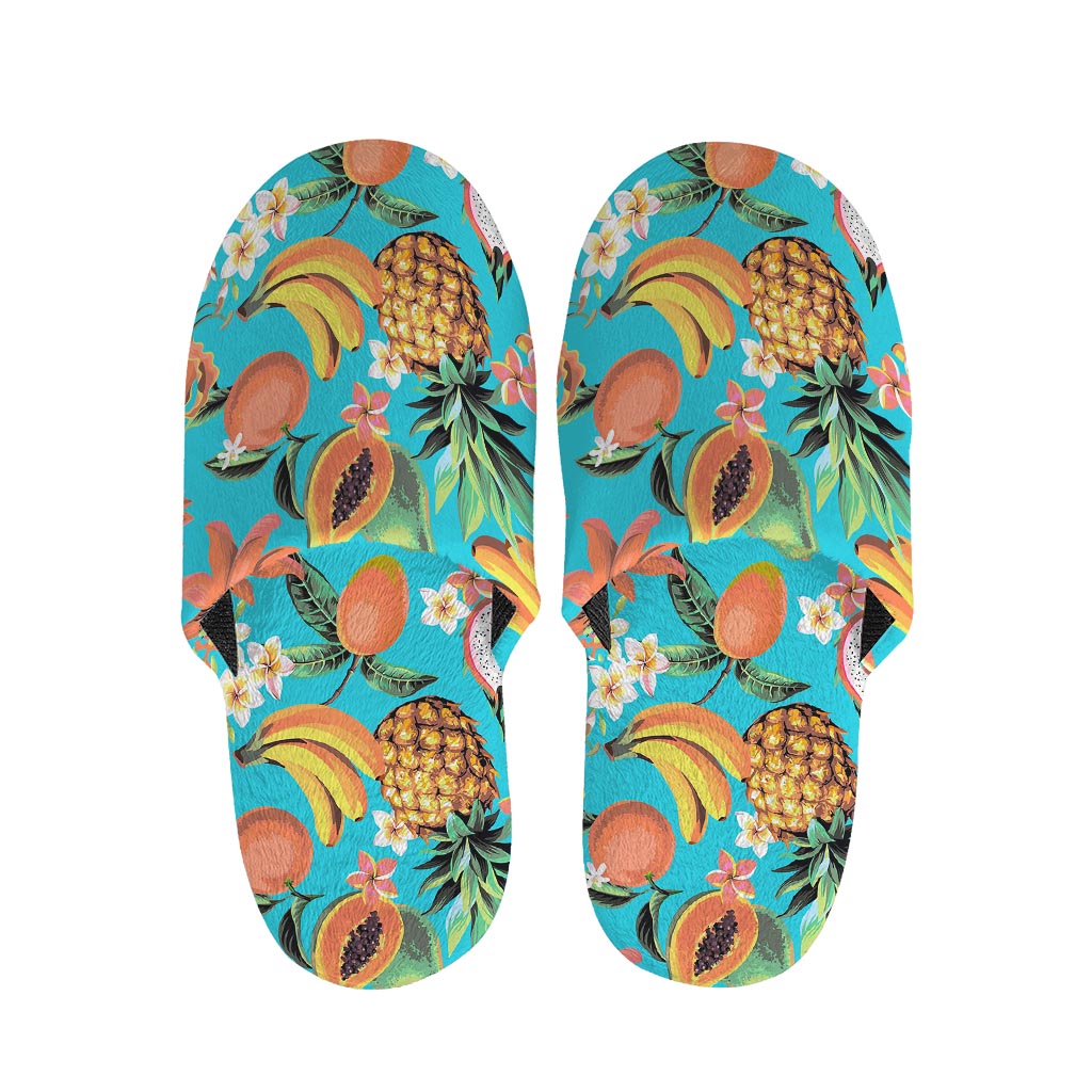 Vintage Tropical Fruits Pattern Print Slippers