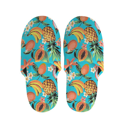 Vintage Tropical Fruits Pattern Print Slippers