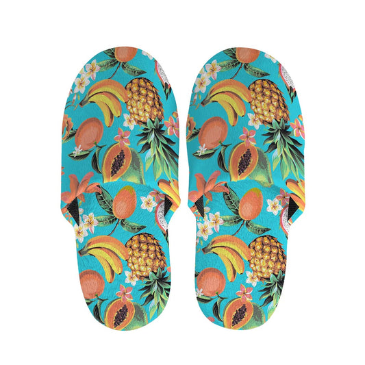 Vintage Tropical Fruits Pattern Print Slippers