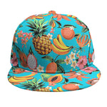 Vintage Tropical Fruits Pattern Print Snapback Cap