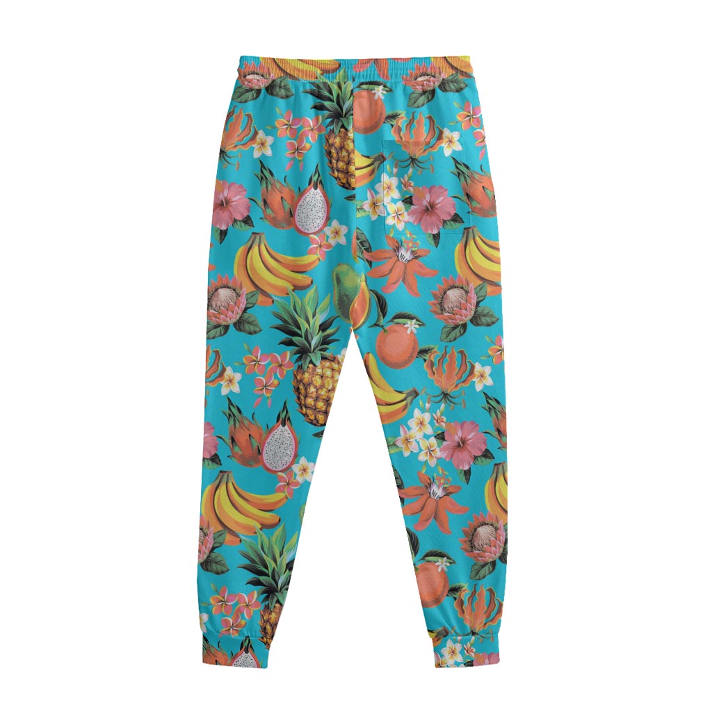Vintage Tropical Fruits Pattern Print Sweatpants