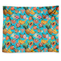 Vintage Tropical Fruits Pattern Print Tapestry