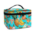Vintage Tropical Fruits Pattern Print Travel Makeup Bag