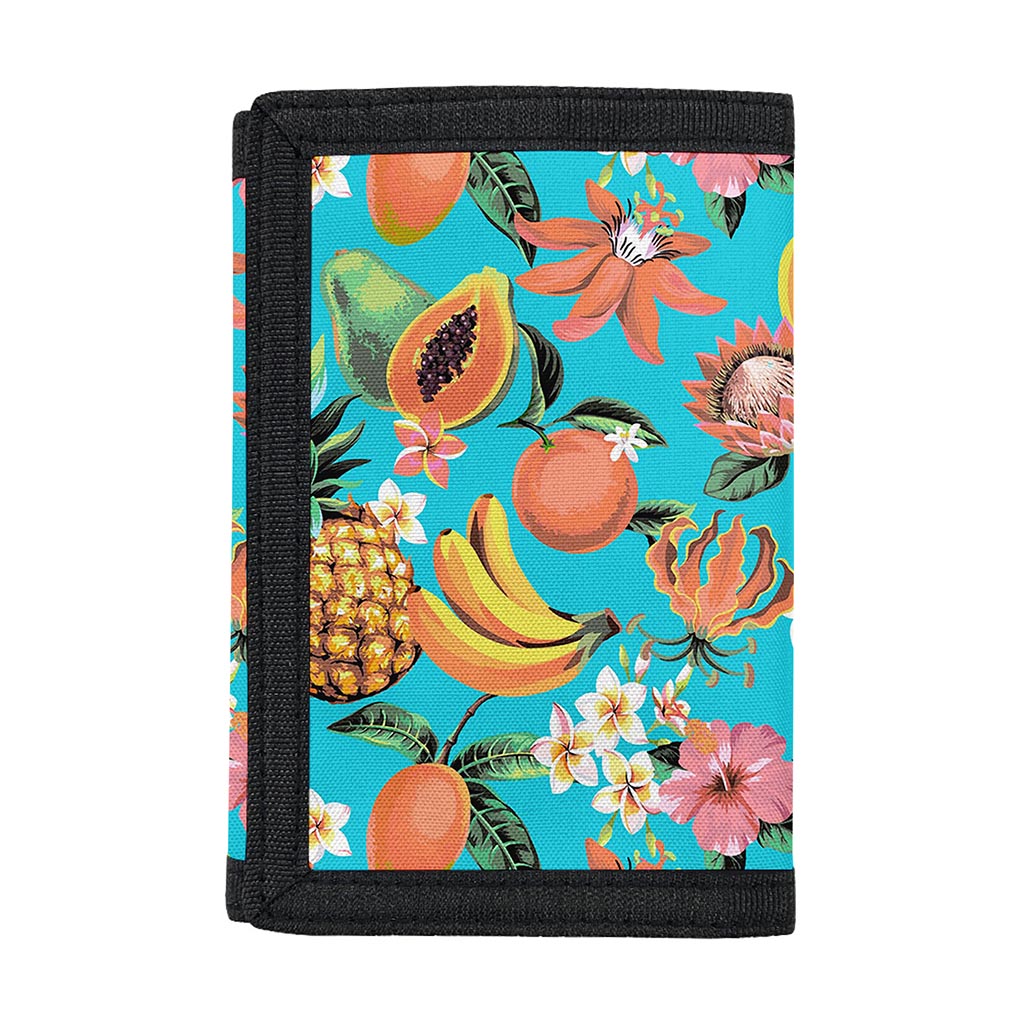 Vintage Tropical Fruits Pattern Print Trifold Wallet