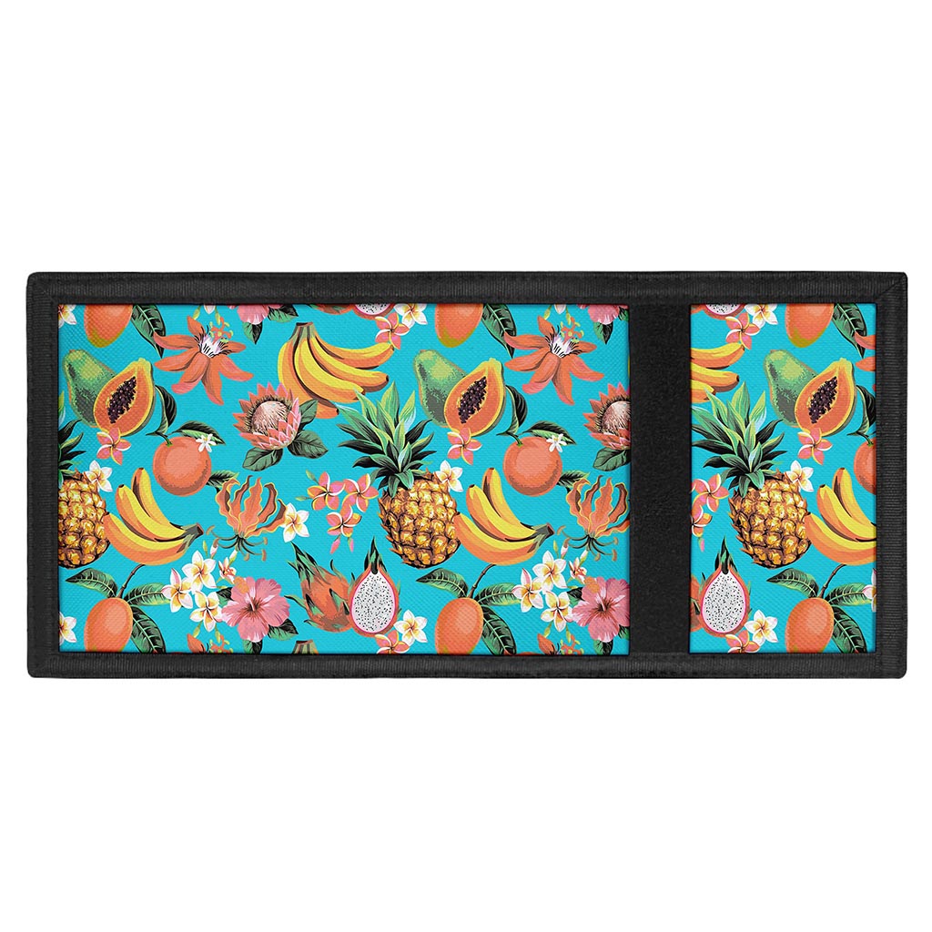 Vintage Tropical Fruits Pattern Print Trifold Wallet