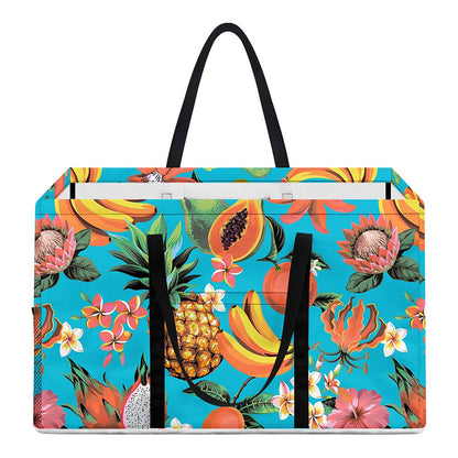 Vintage Tropical Fruits Pattern Print Utility Tote Bag
