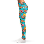 Vintage Tropical Fruits Pattern Print Women's Leggings
