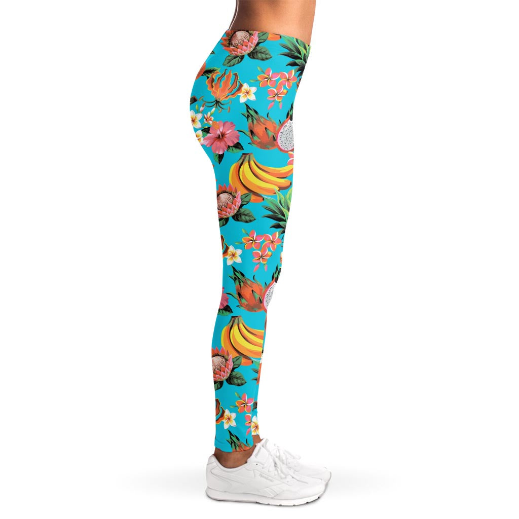 Vintage Tropical Fruits Pattern Print Women's Leggings