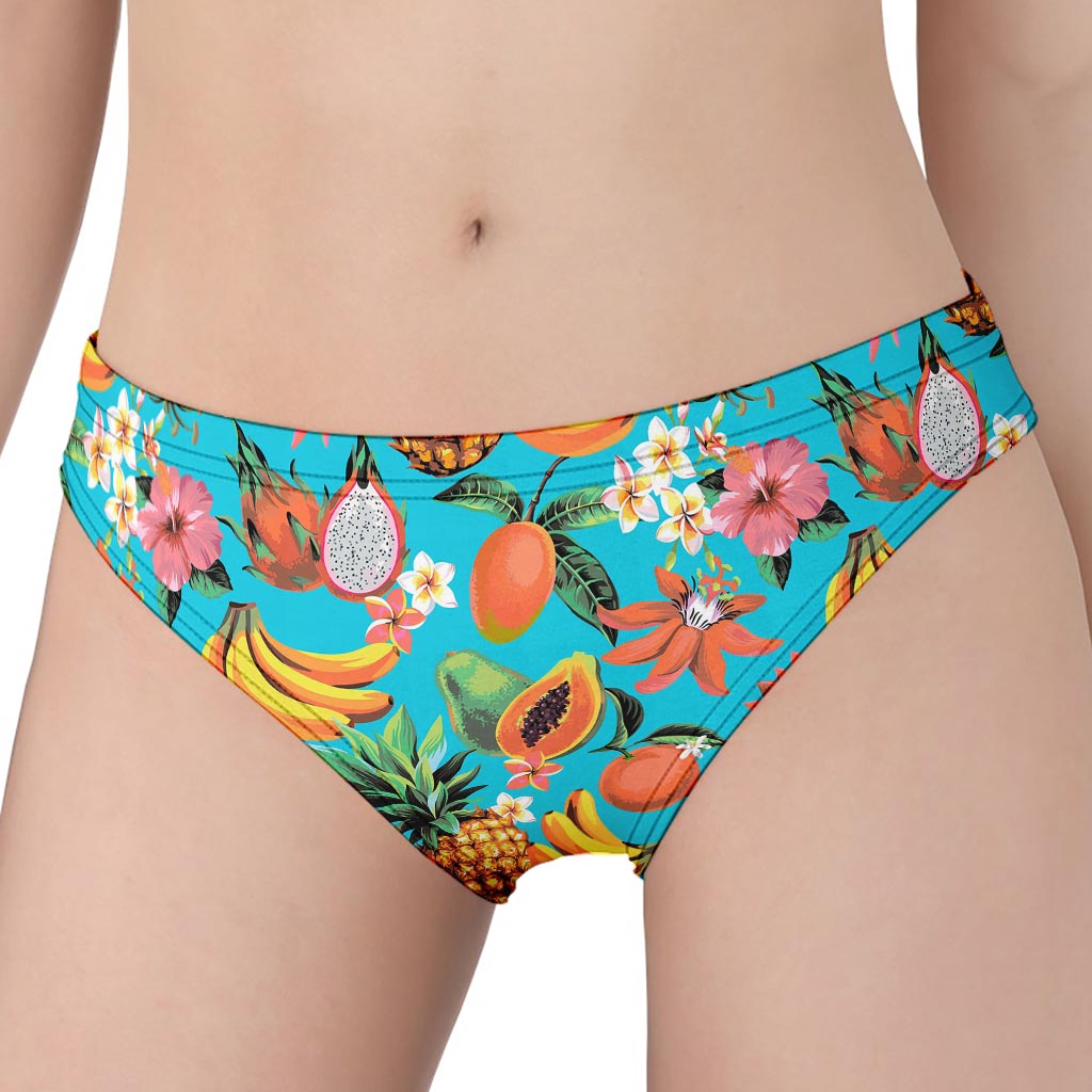 Vintage Tropical Fruits Pattern Print Women's Panties
