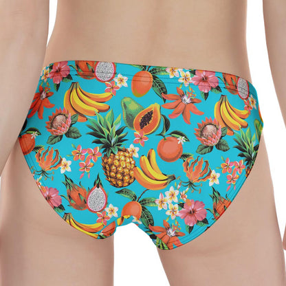 Vintage Tropical Fruits Pattern Print Women's Panties