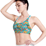 Vintage Tropical Fruits Pattern Print Women's Sports Bra