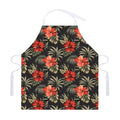 Vintage Tropical Hibiscus Floral Print Adjustable Apron
