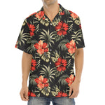 Vintage Tropical Hibiscus Floral Print Aloha Shirt