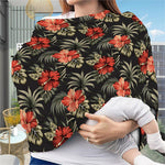 Vintage Tropical Hibiscus Floral Print Baby Seat Cover