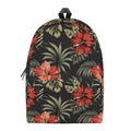 Vintage Tropical Hibiscus Floral Print School Backpack