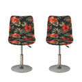 Vintage Tropical Hibiscus Floral Print Bar Stool Covers