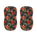 Vintage Tropical Hibiscus Floral Print Bar Stool Covers