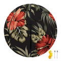 Vintage Tropical Hibiscus Floral Print Basketball