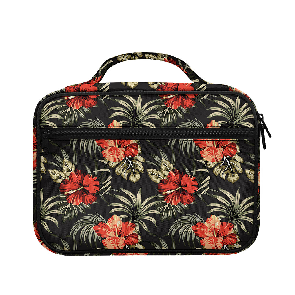Vintage Tropical Hibiscus Floral Print Briefcase Bible Bag