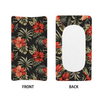 Vintage Tropical Hibiscus Floral Print Changing Pad Cover