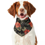 Vintage Tropical Hibiscus Floral Print Dog Bandana