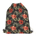 Vintage Tropical Hibiscus Floral Print Drawstring Bag