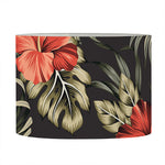 Vintage Tropical Hibiscus Floral Print Drum Lamp Shade