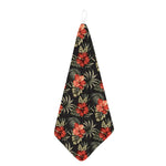 Vintage Tropical Hibiscus Floral Print Hand Towel