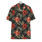 Vintage Tropical Hibiscus Floral Print Hawaiian Shirt