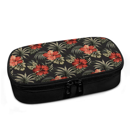 Vintage Tropical Hibiscus Floral Print Insulin Cooler Travel Case