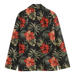 Vintage Tropical Hibiscus Floral Print Men's Blazer