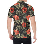 Vintage Tropical Hibiscus Floral Print Men's Shirt