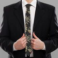 Vintage Tropical Hibiscus Floral Print Necktie
