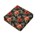 Vintage Tropical Hibiscus Floral Print Outdoor Seat Cushion Cover