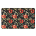 Vintage Tropical Hibiscus Floral Print Polyester Doormat