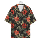 Vintage Tropical Hibiscus Floral Print Rayon Hawaiian Shirt