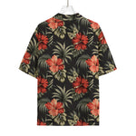 Vintage Tropical Hibiscus Floral Print Rayon Hawaiian Shirt
