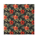 Vintage Tropical Hibiscus Floral Print Silk Bandana