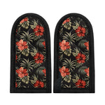 Vintage Tropical Hibiscus Floral Print Skillet Handle Cover