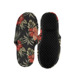 Vintage Tropical Hibiscus Floral Print Slippers