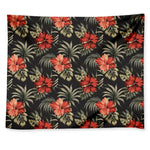 Vintage Tropical Hibiscus Floral Print Tapestry
