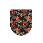 Vintage Tropical Hibiscus Floral Print Toilet Lid Cover